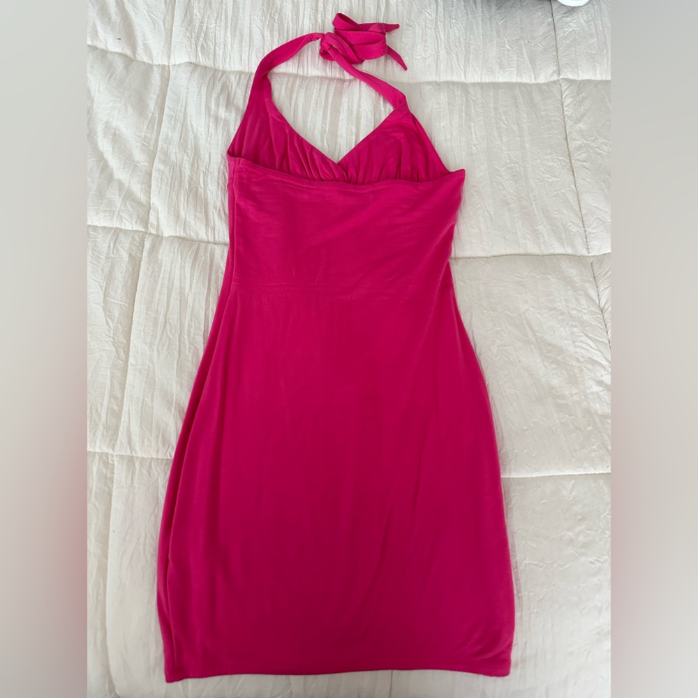 Oh Polly Its a Wrap Halter Neck Mini Dress - Picture 4 of 6